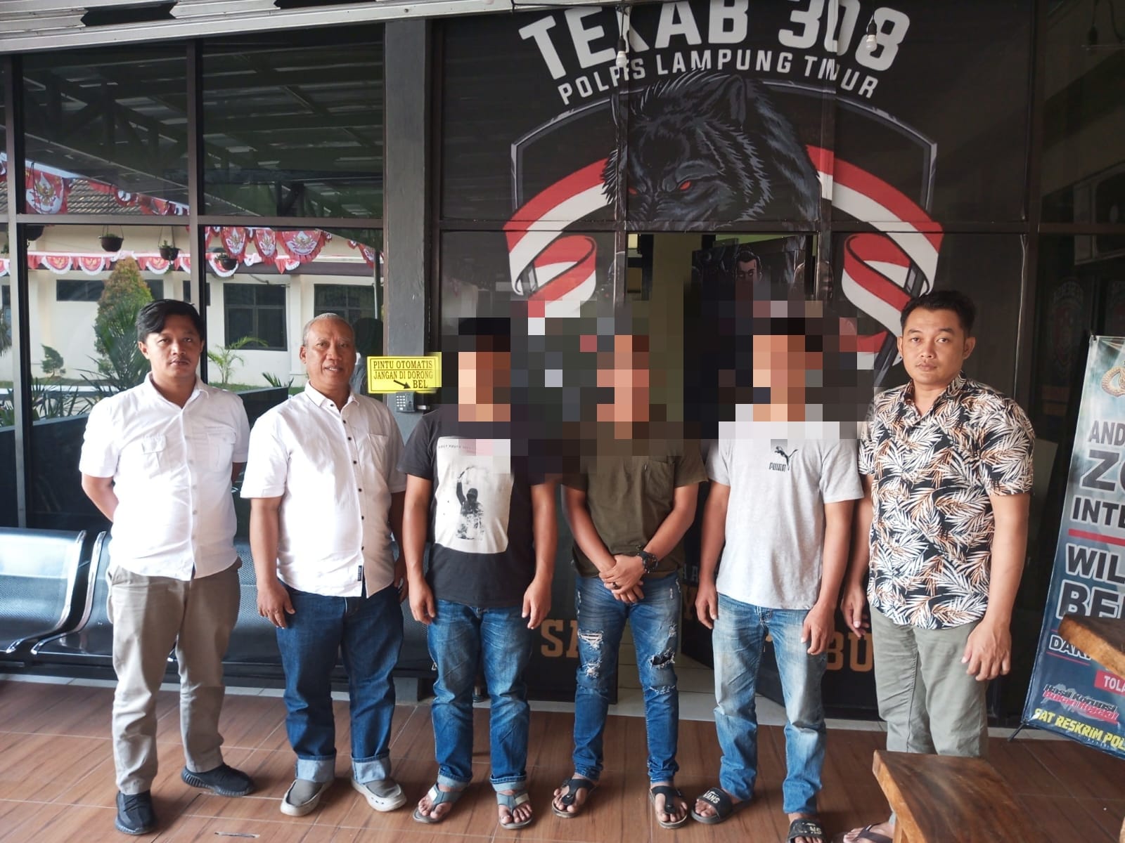 3 Warga Lampung Timur Diserahkan ke Polisi Setelah Melakukan Pengancaman 
