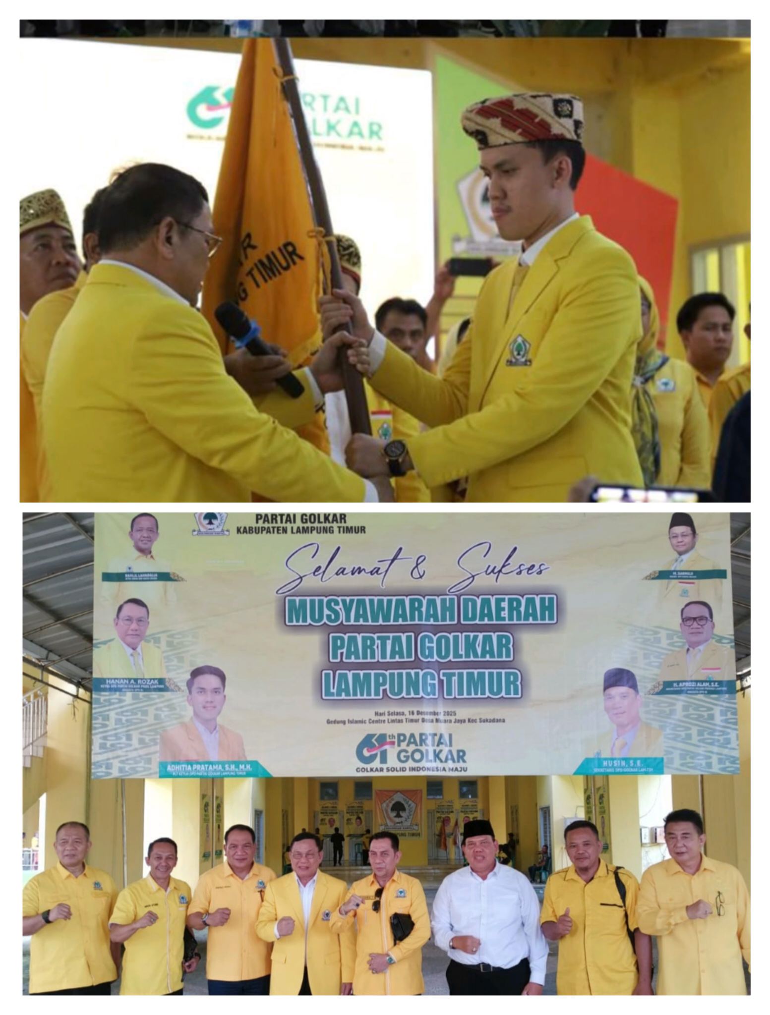Musda IV Partai Golkar Lamtim Berjalan Sukses, Adhitia Pratama Resmi Pimpin Golkar Lamtim