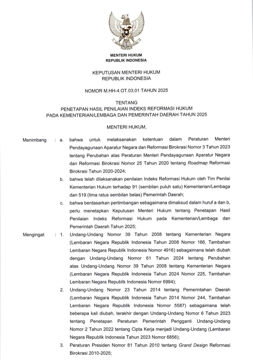 Good Job,Pesawaran Raih Prestasi Nasional IRH Dengan Predikat Istimewa