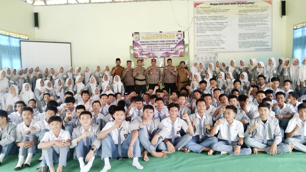 Antisipasi Bullying, Polres Lampura Sambangi Sekolah di SD, SMP hingga SMA