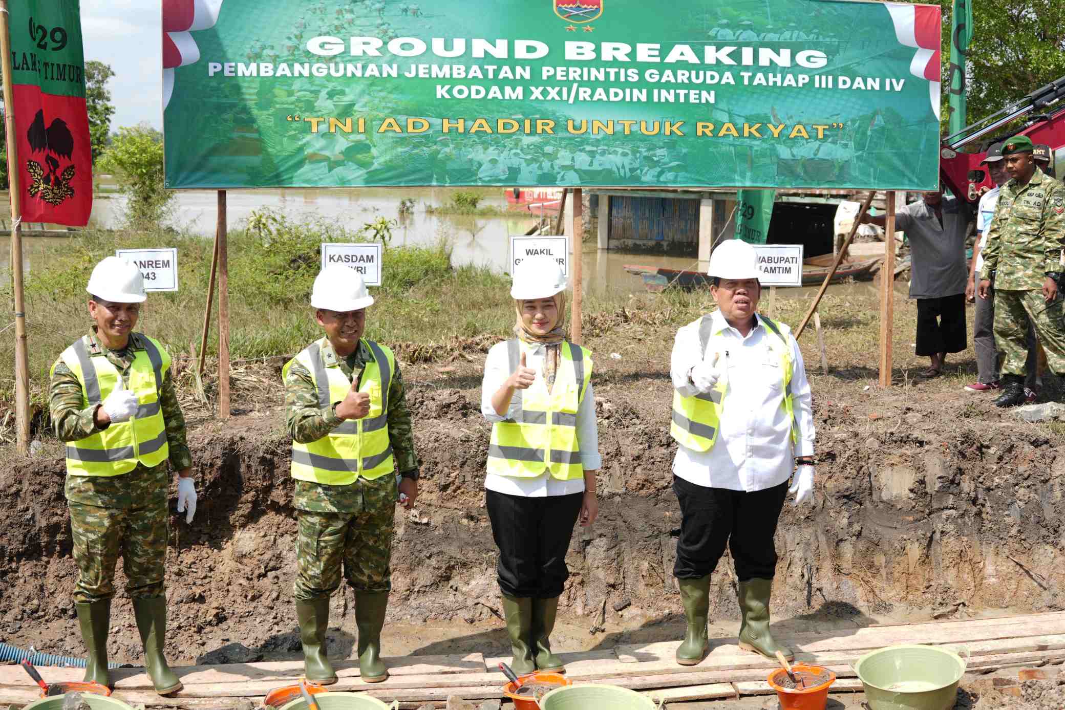Wagub Lampung Groundbreaking Jembatan Perintis Garuda Kalipasir
