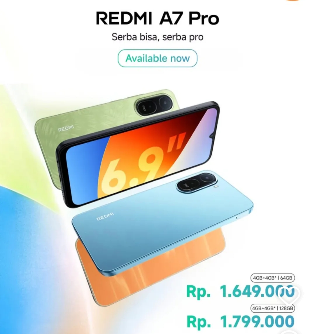 Xiaomi Redmi A7 Pro Resmi Hadir di Indonesia, Harga Mulai Rp1,6 Jutaan