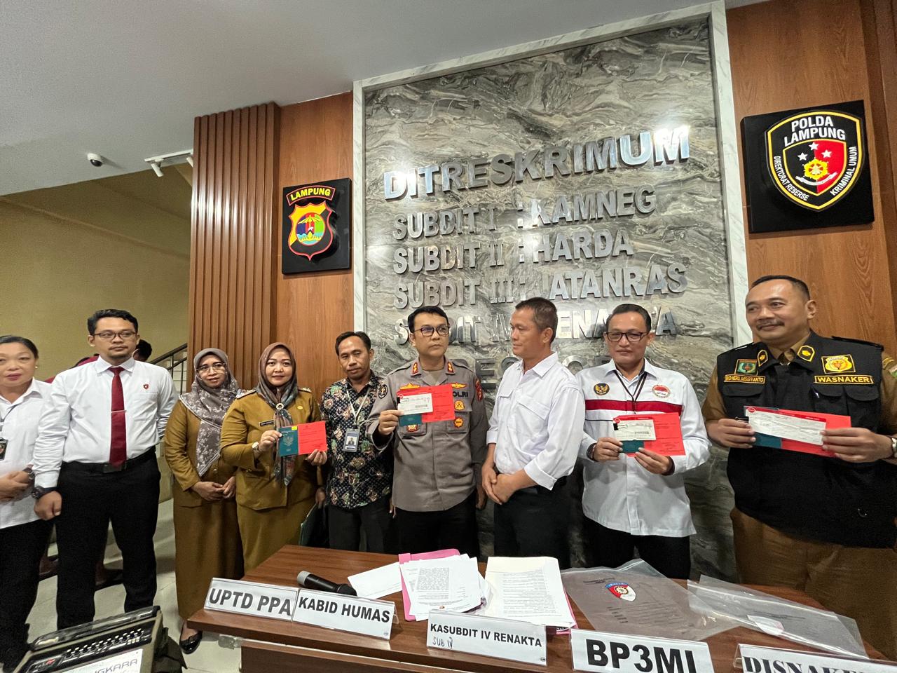 Polda Lampung Ungkap Kasus TPPO Berkedok Pekerja Imgrasi Indonesia Ilegal 