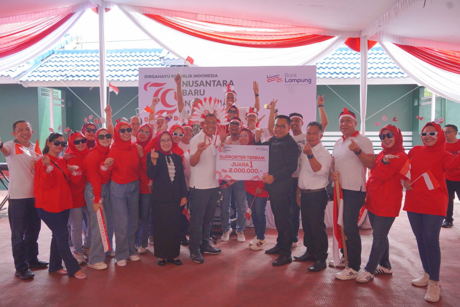 Bank Lampung Menyala Diperingatan HUT  RI Ke-79 