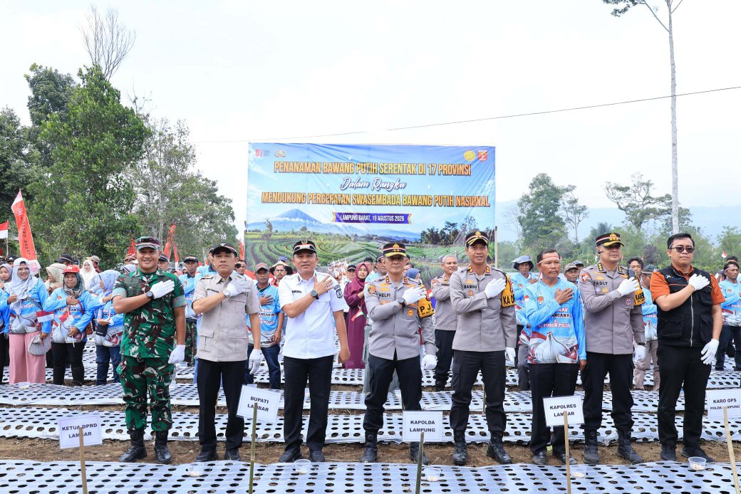 Kapolda Lampung dan Parosil Mabsus Komitmen Kawal Swasembada Bawang Putih