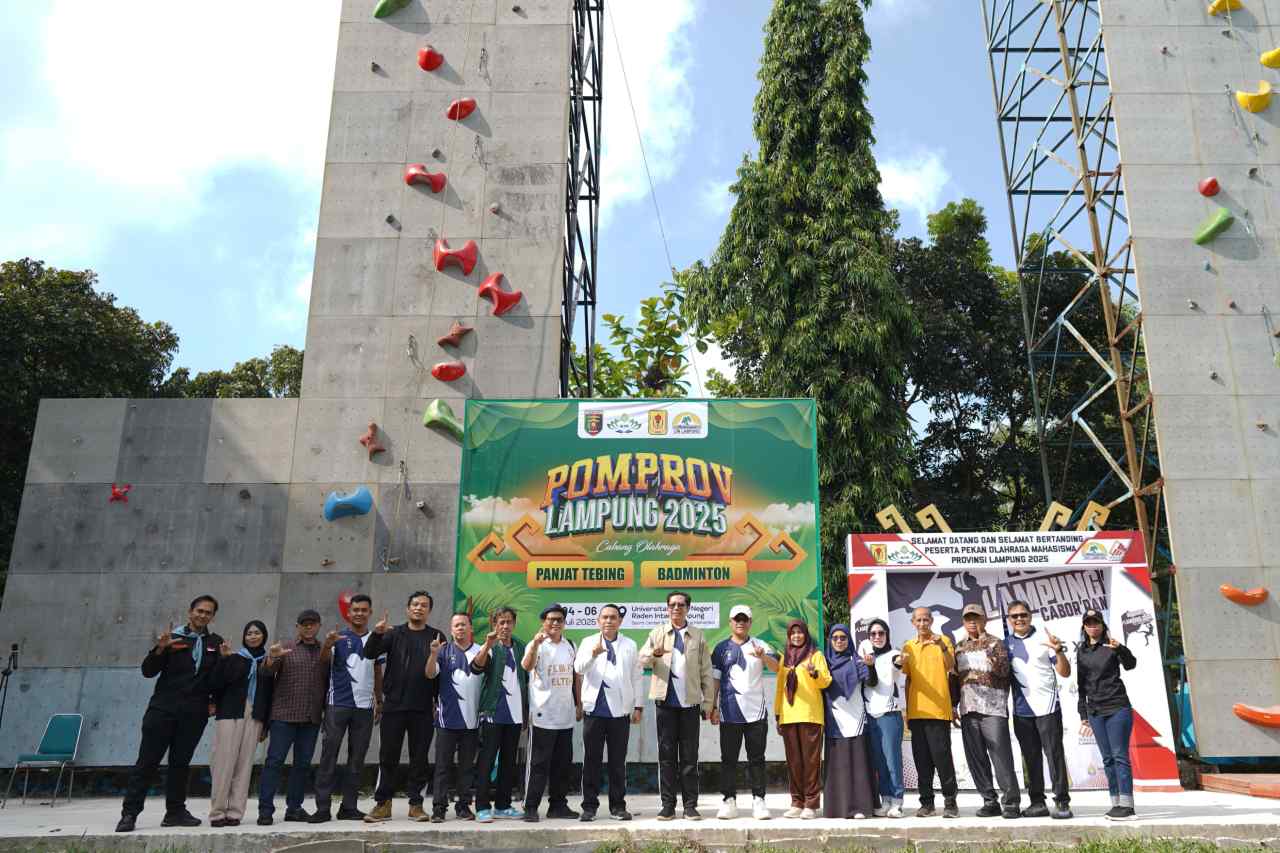 UIN Raden Intan Jadi Tuan Rumah POMPROV 2025.Untuk Cabor Panjat Tebing dan Bulu Tangkis
