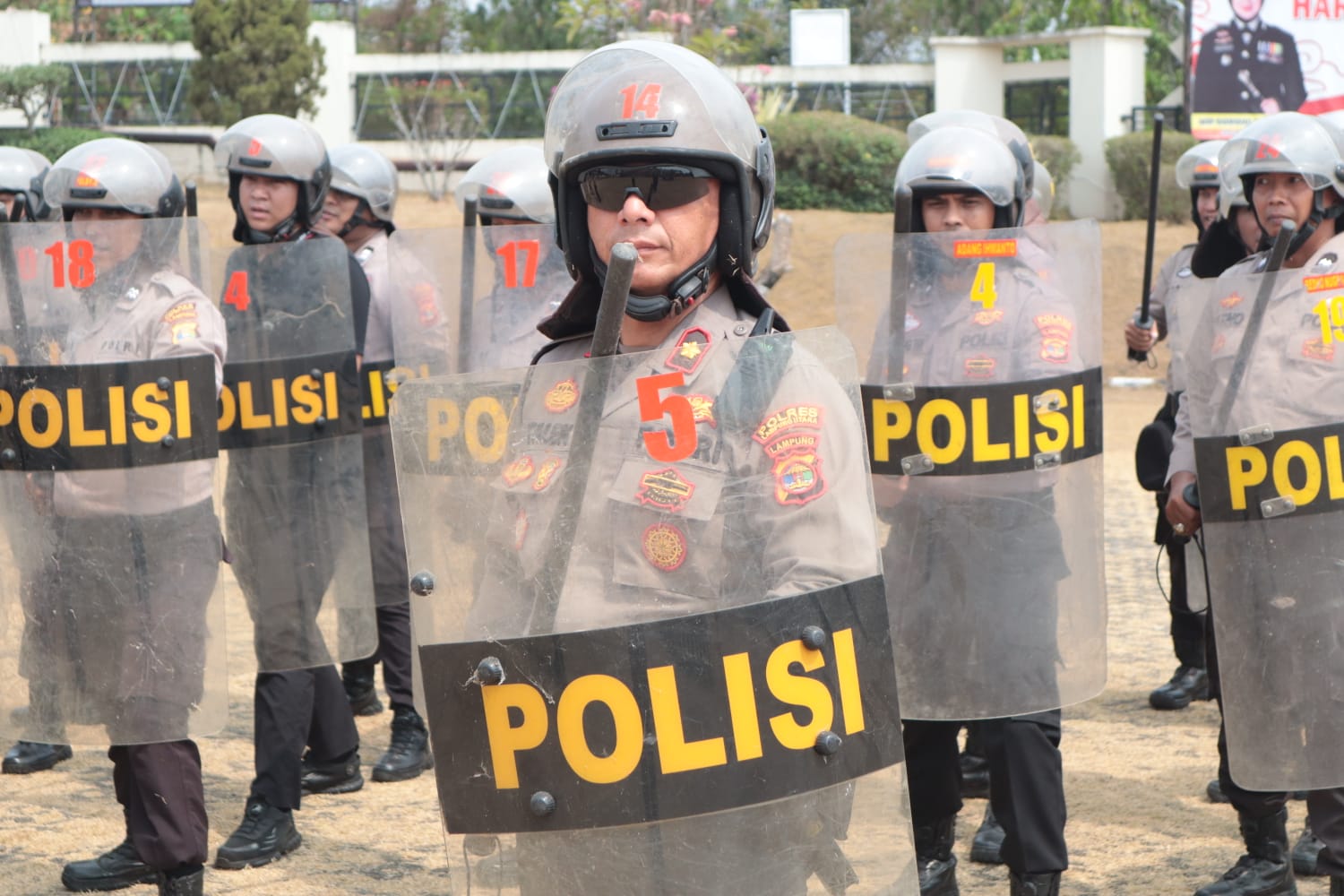 Wakapolres Lampung Utara Pimpin Latihan Dalmas