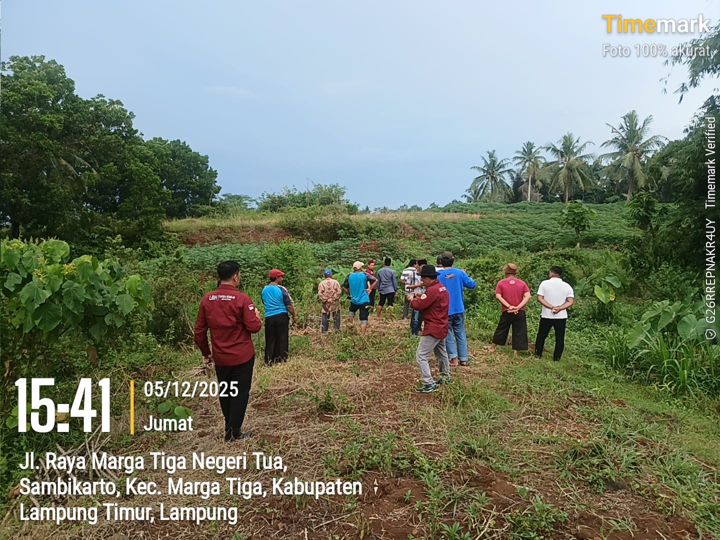 Polres Lamtim Turunkan Tim Cek Lokasi Tanah Wakaf Masjid Nurul Mukmin Desa Negeri Tua