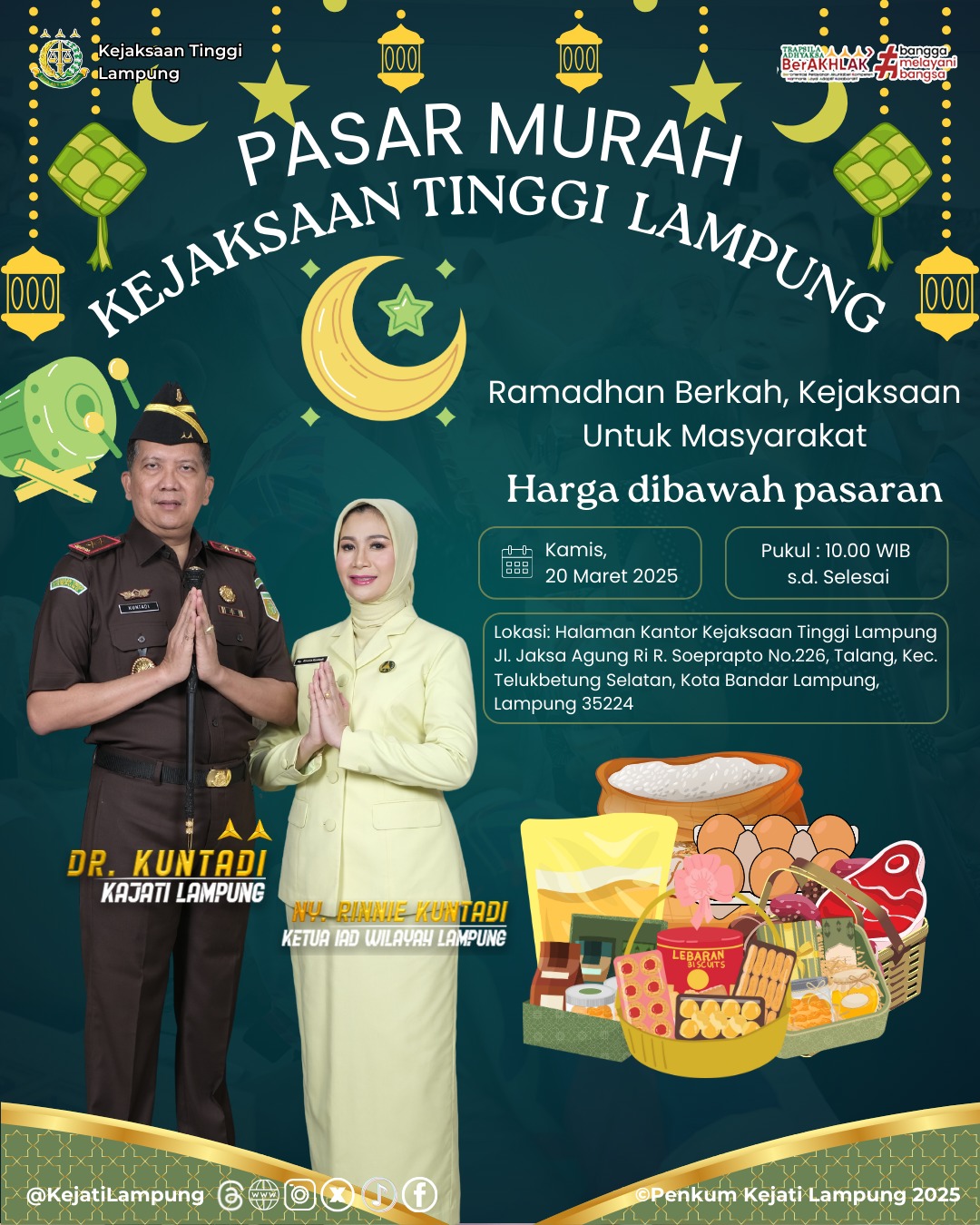 Kejati Lampung Kembali Adakan Pasar Murah Ramadan, Catat Tanggal Pelaksanaannya