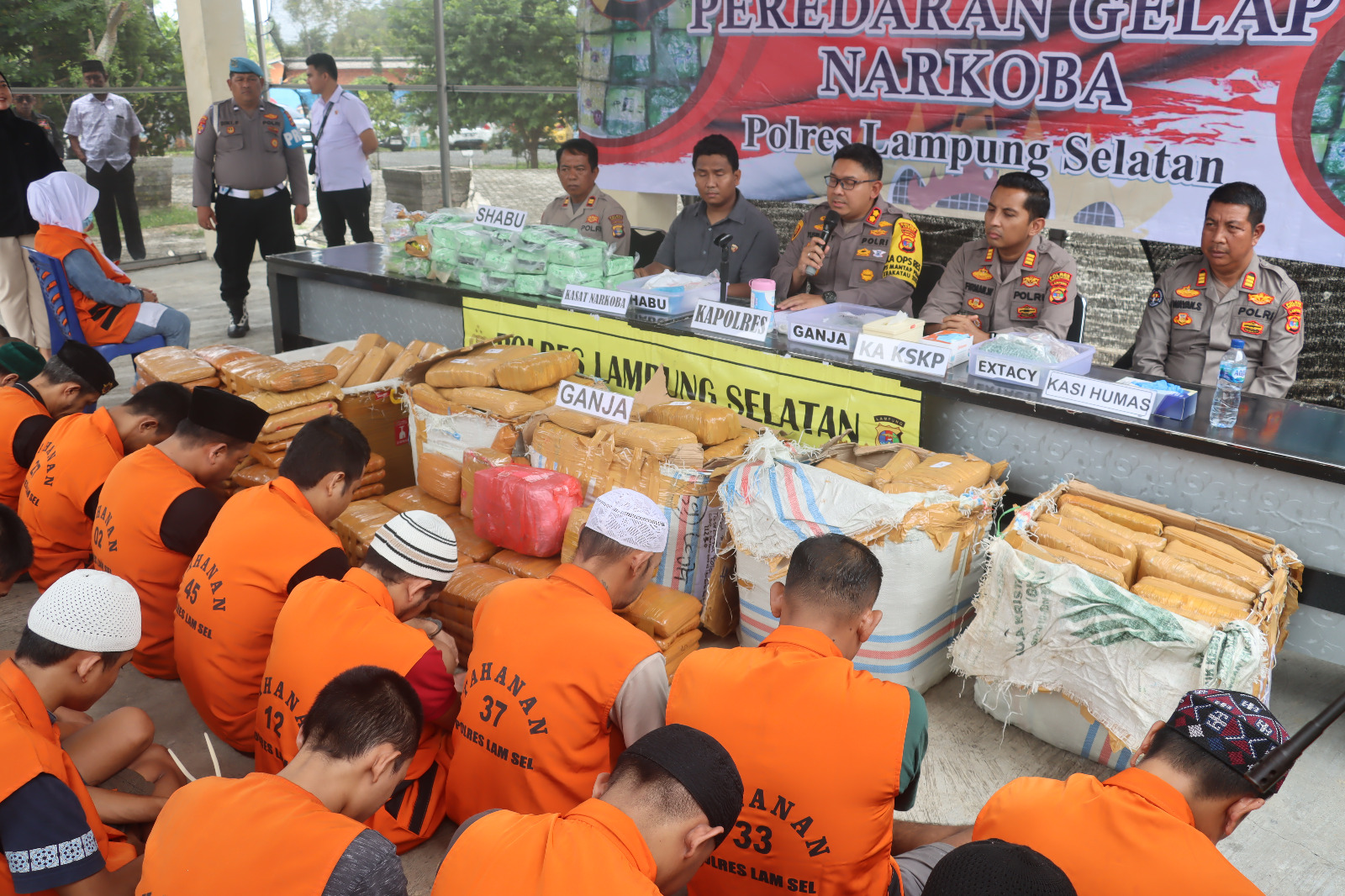 Satresnarkoba Polres Lampung Selatan Ungkap Jaringan Narkoba Lintas Provinsi Senilai Rp75 Miliar