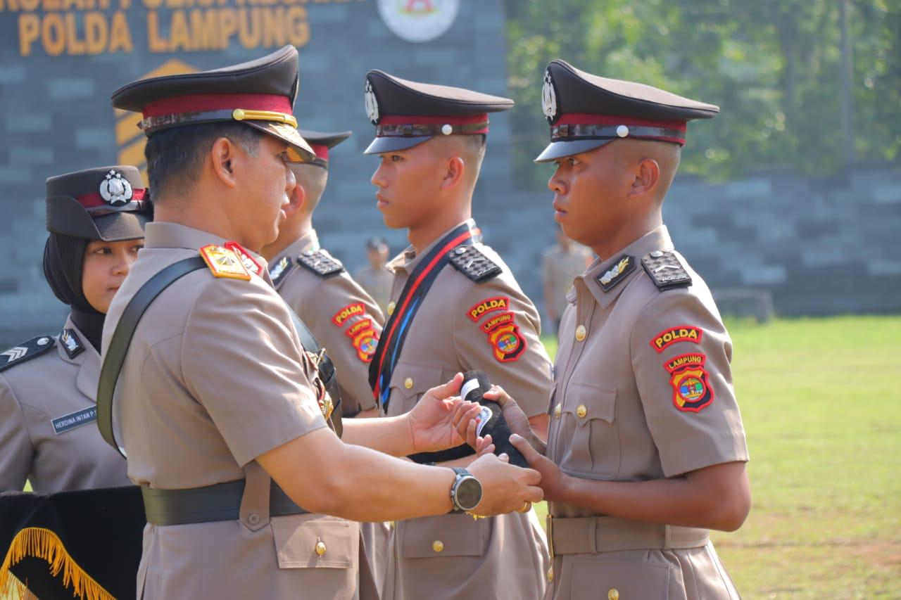 Sebanyak 156 Siswa Ditukba SPN Kemiling Polda Lampung Dilantik 