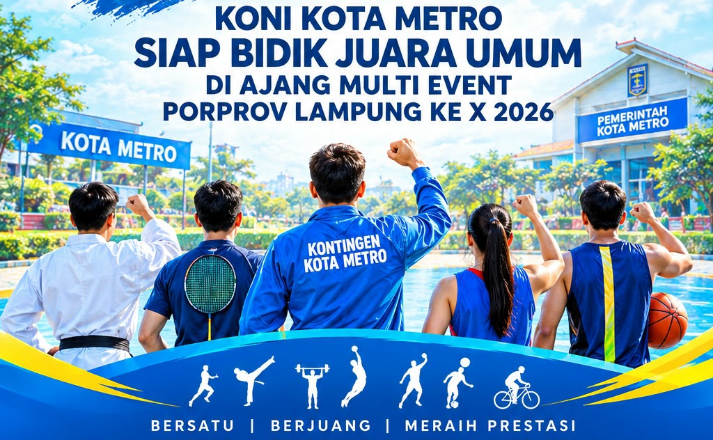 KONI Kota Metro Targetkan Juara Umum pada Porprov Lampung X 2026