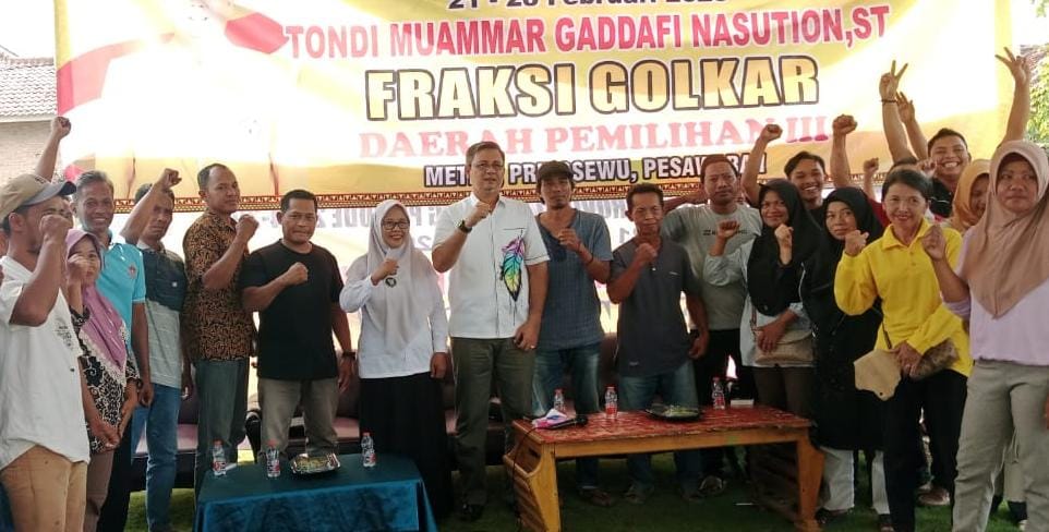 Anggota DPRD Provinsi Lampung, Tondi MG Nasution Gelar Reses di Kota Metro