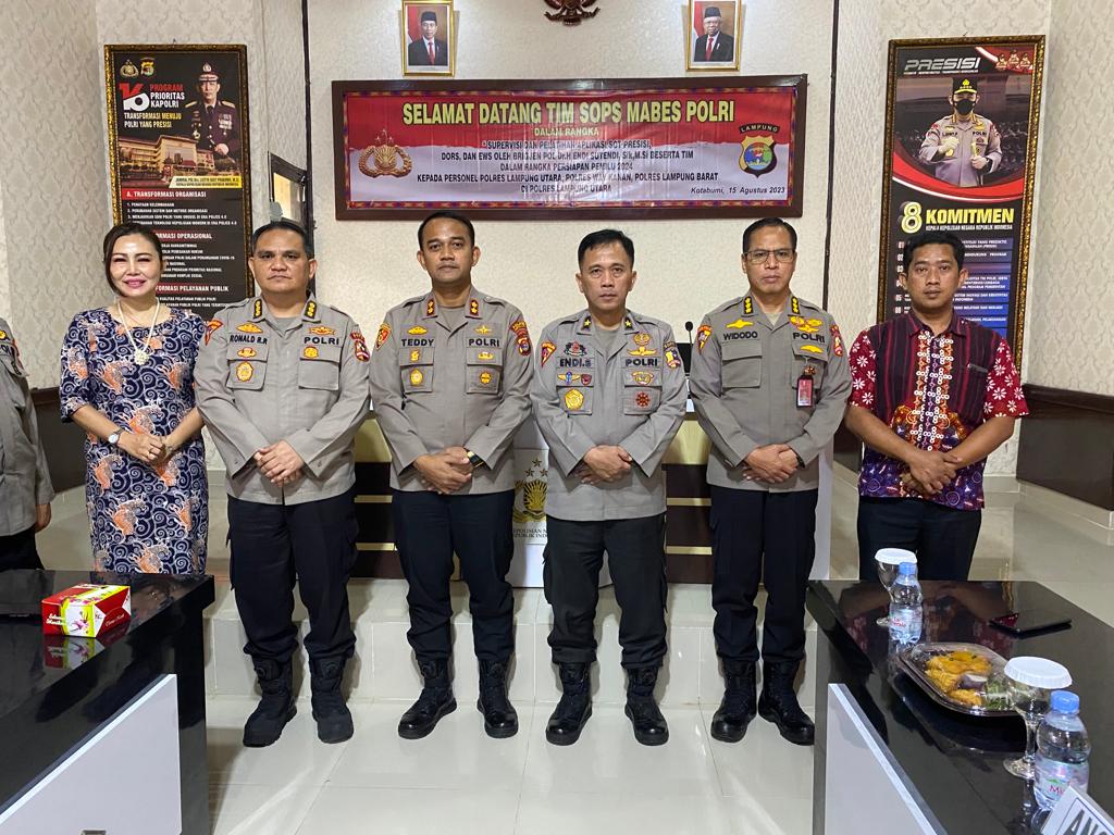 Gelar Supervisi dan Pelatihan, SOPS Mabes Polri Kunjungi Polres Lampung Utara