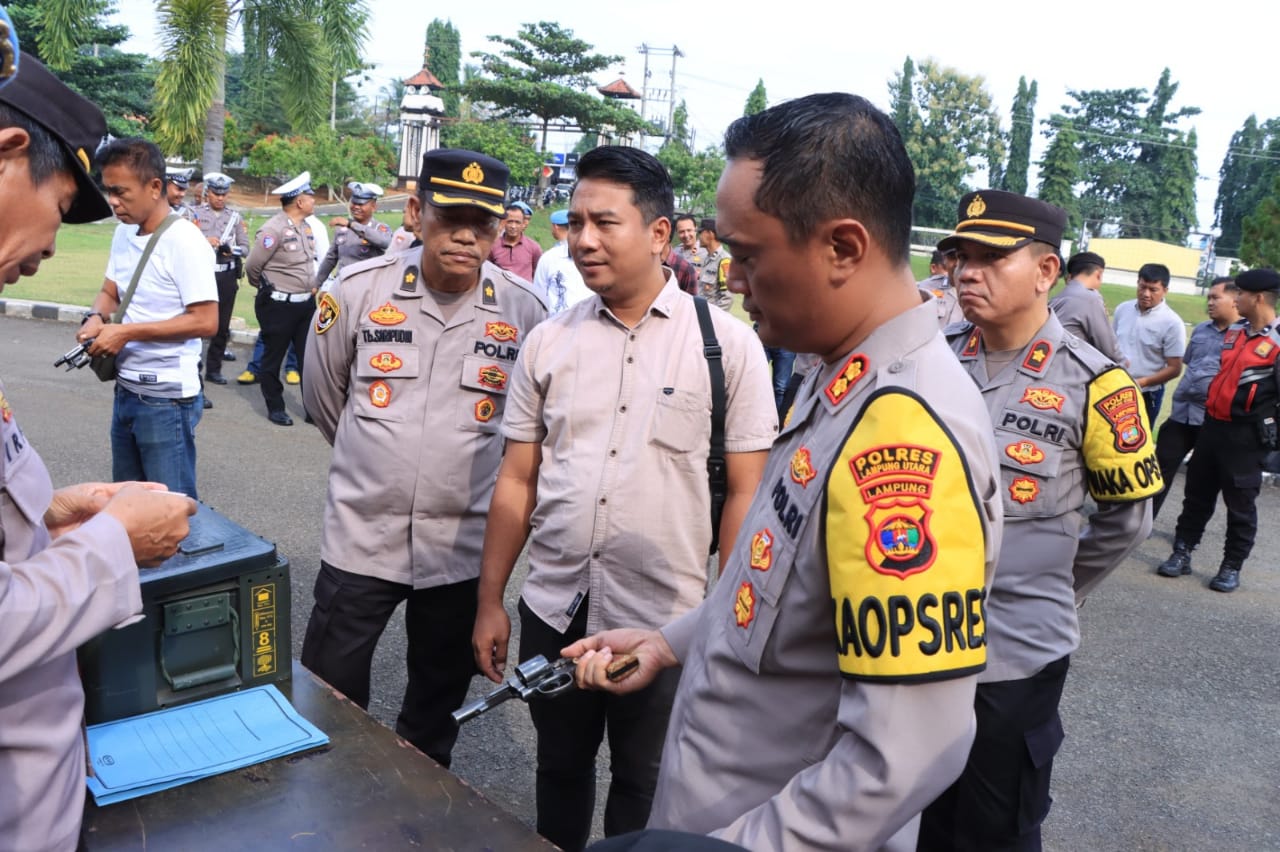 Polres Lampung Utara Gelar Audit dan Pemeriksaan Senpi, Pastikan Profesionalisme Personel