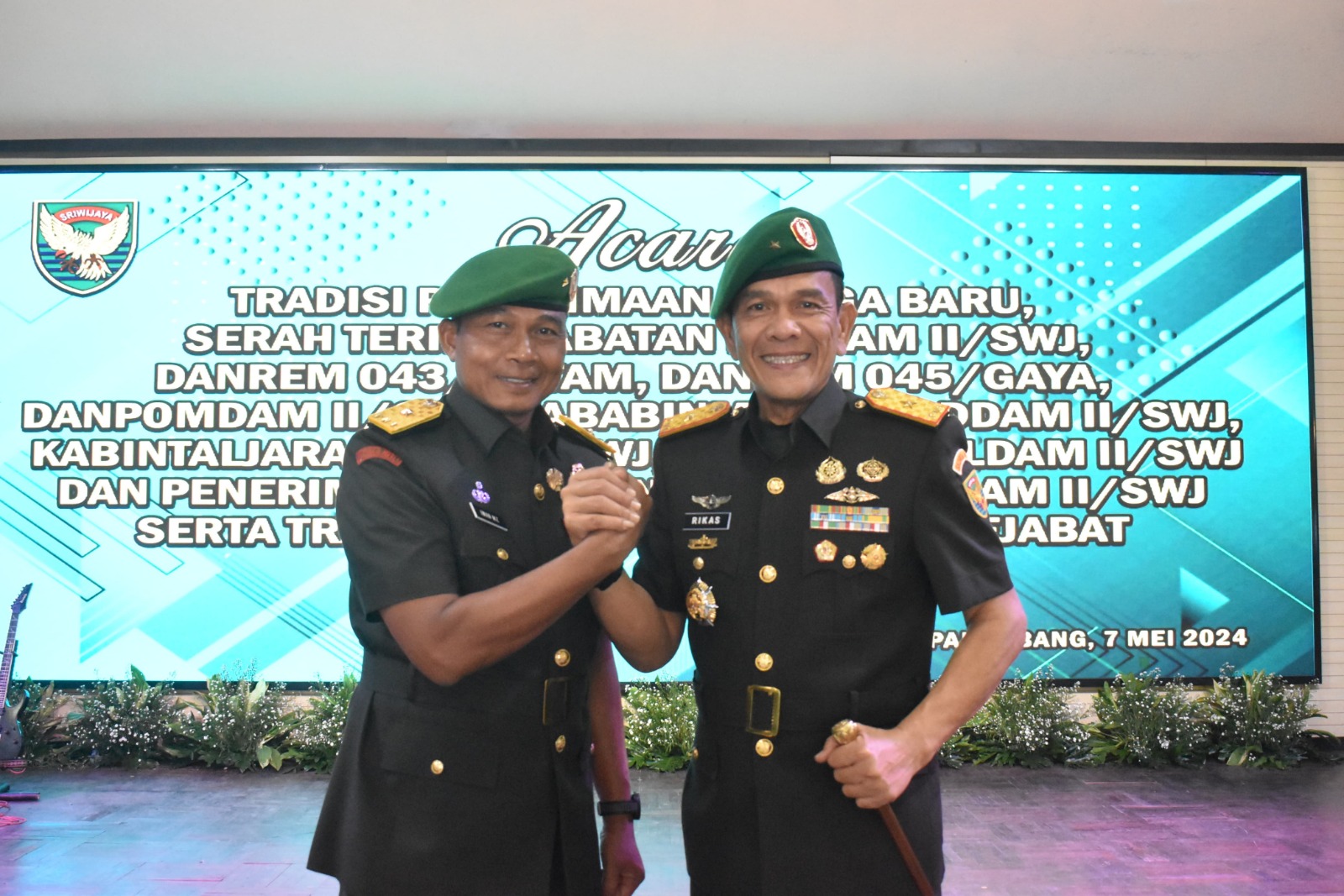 Danrem 043/Gatam Resmi Dijabat Brigjen TNI Rikas Hidayatullah, S.E., M.M.
