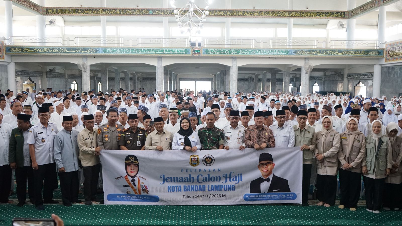 Walikota Eva Lepas Ratusan Jemaah Calon Haji Bandar Lampung 