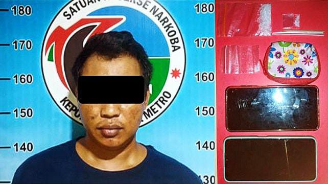 Lagi, Polisi Tangkap Pemilik Sabu 3,52 Gram di Kota Metro