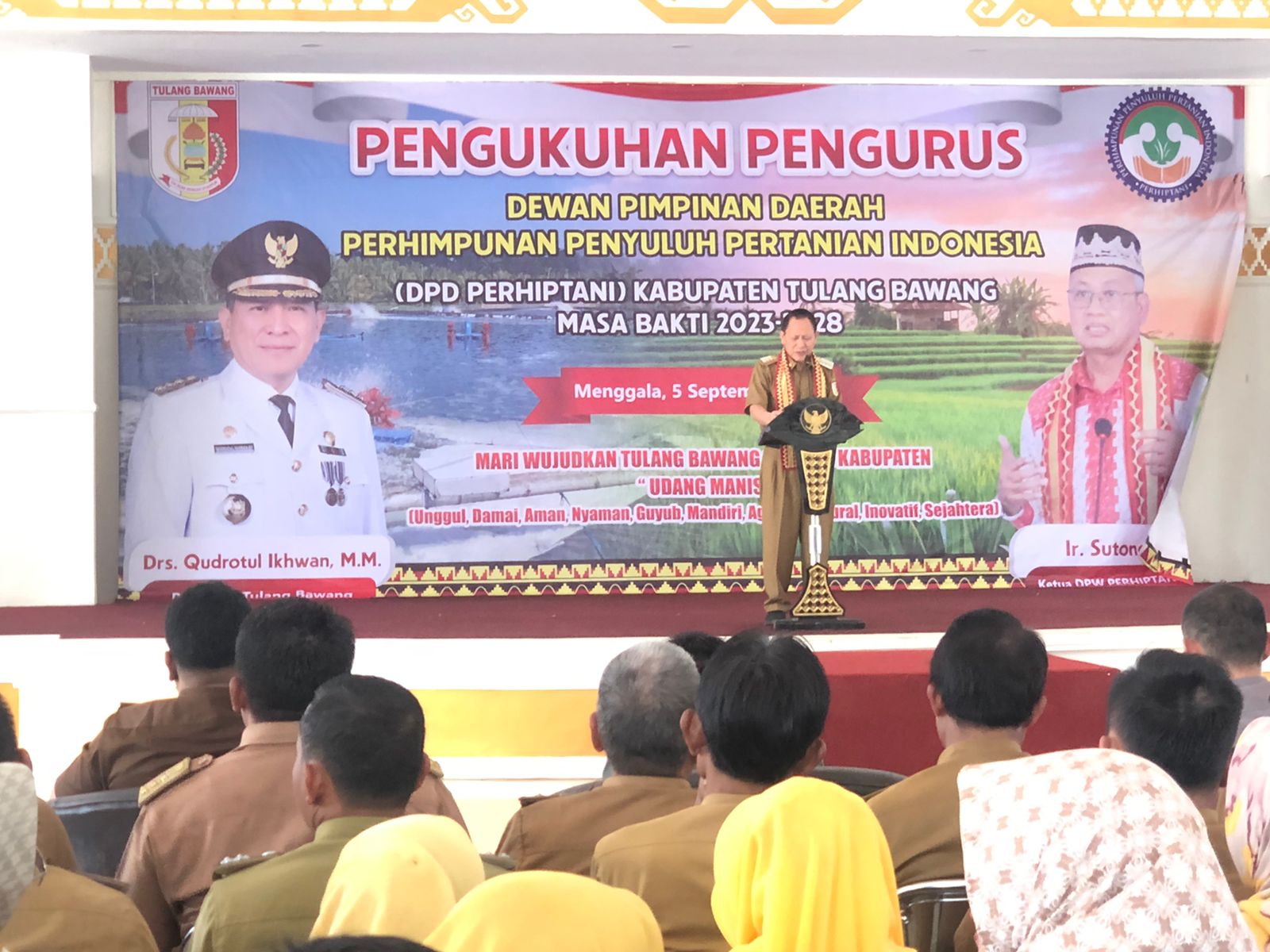 Qudrotul Ikhwan Hadiri Pengukuhan DPD Perhiptani Tulangbawang