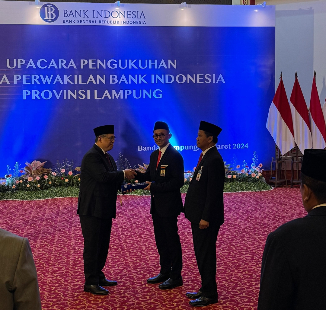 Junanto Herdiawan Dikukuhkan Sebagai Kepala BI Provinsi Lampung