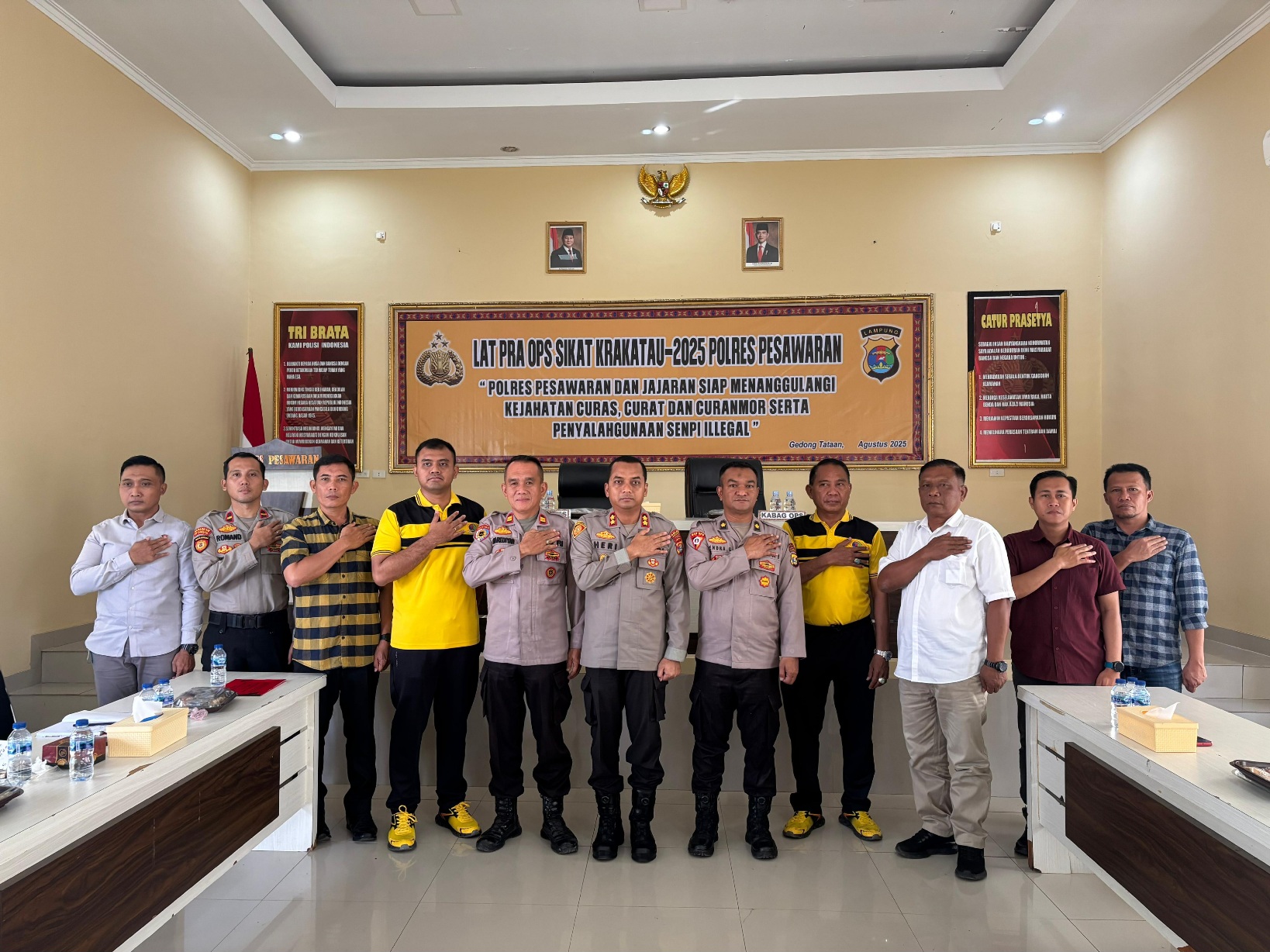 Polres Pesawaran Laksanakan Operasi Sikat Krakatau 2025 untuk Perkuat Keamanan Daerah