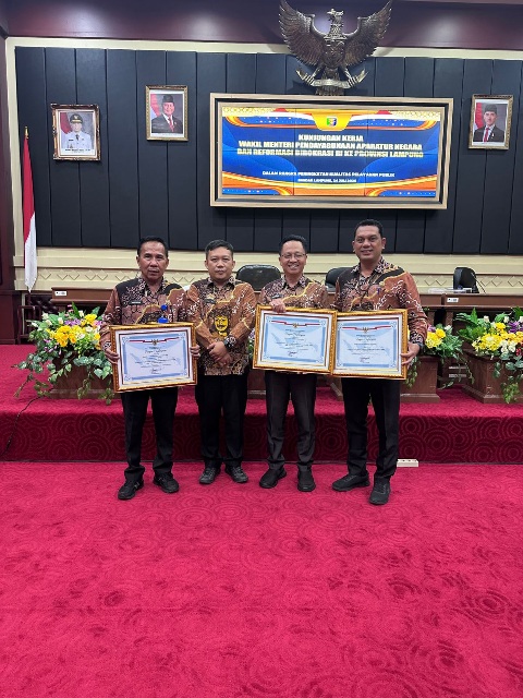 Kabupaten Pesawaran Terima Penghargaan Pelayanan Publik dari Kementerian PANRB
