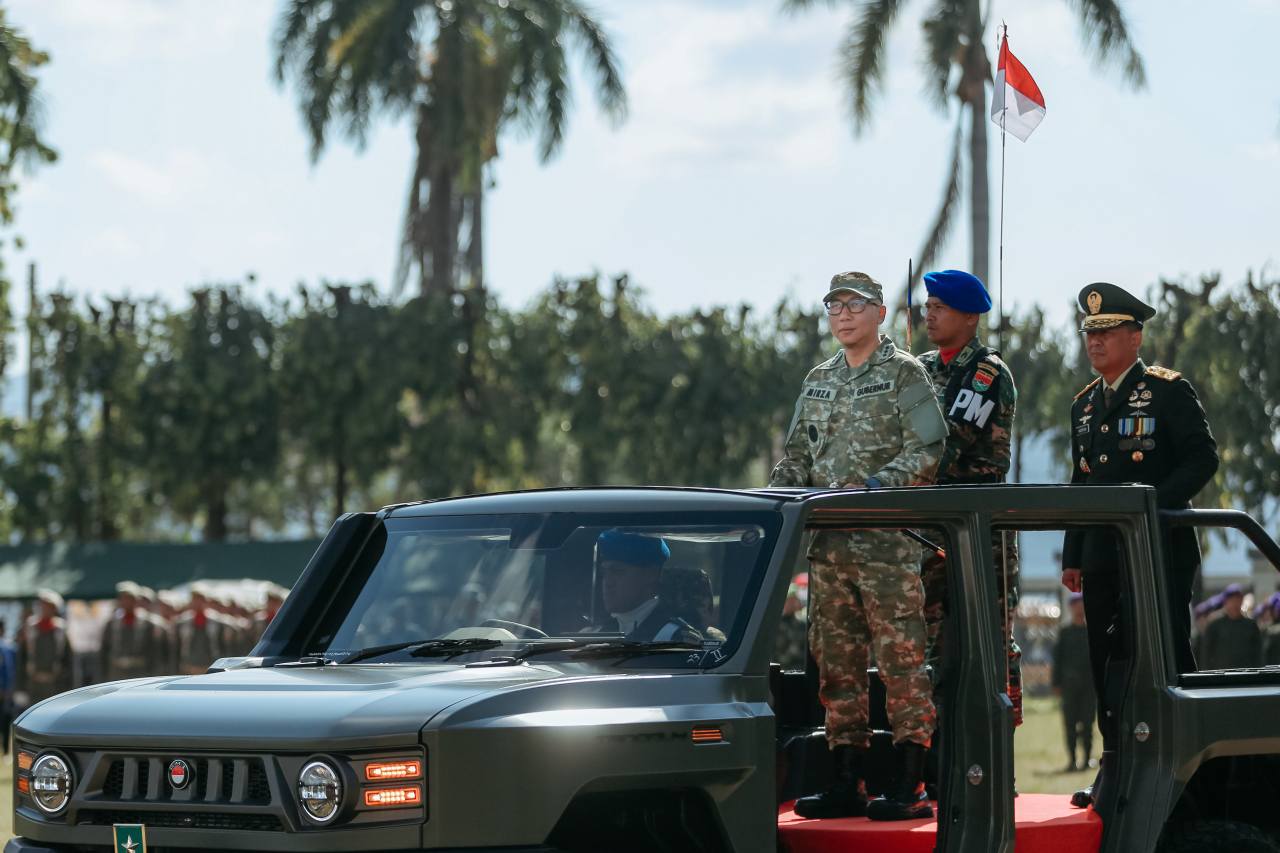 Gubernur Lampung, Mirza dan Forkopimda Ikuti Upacara HUT Ke 80 TNI