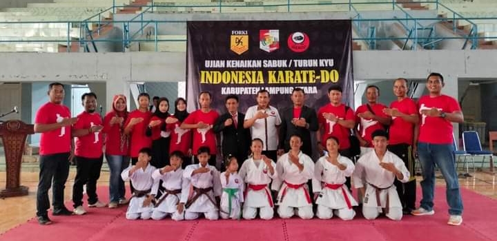 Inkado Lampura Laksanakan Ujian Kenaikan Sabuk Karateka/Turun kyu