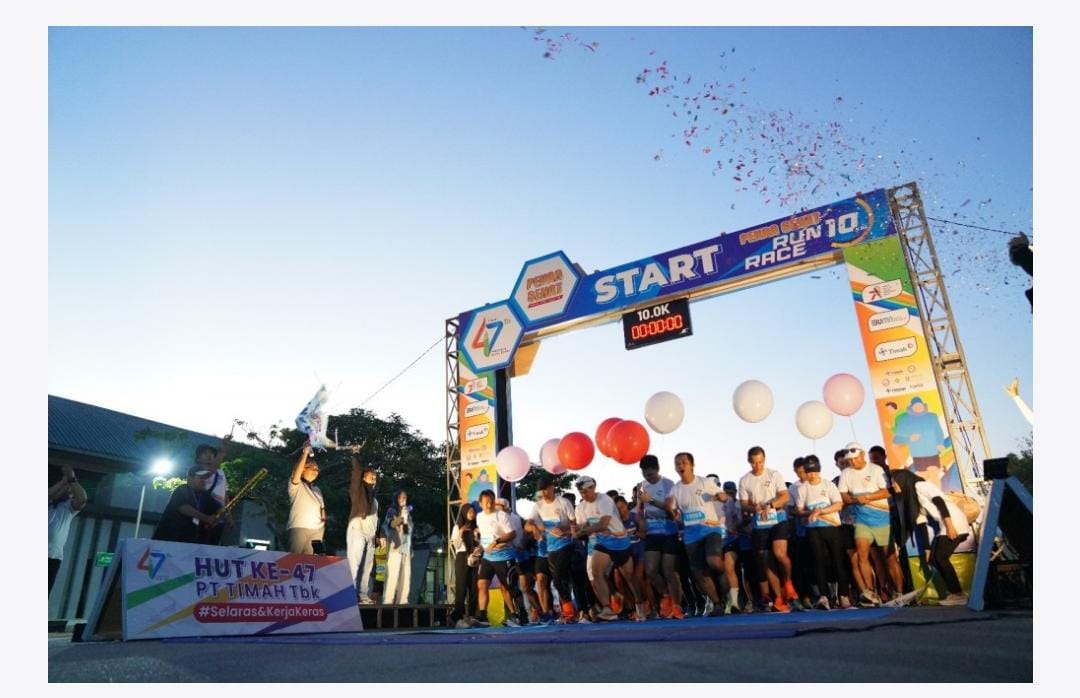 Run Race 10 K Pekan Sehat PT Timah Tbk Sukses Digelar, Jadi Ajang Pemanasan Para Atlet untuk Berlaga di Porpro