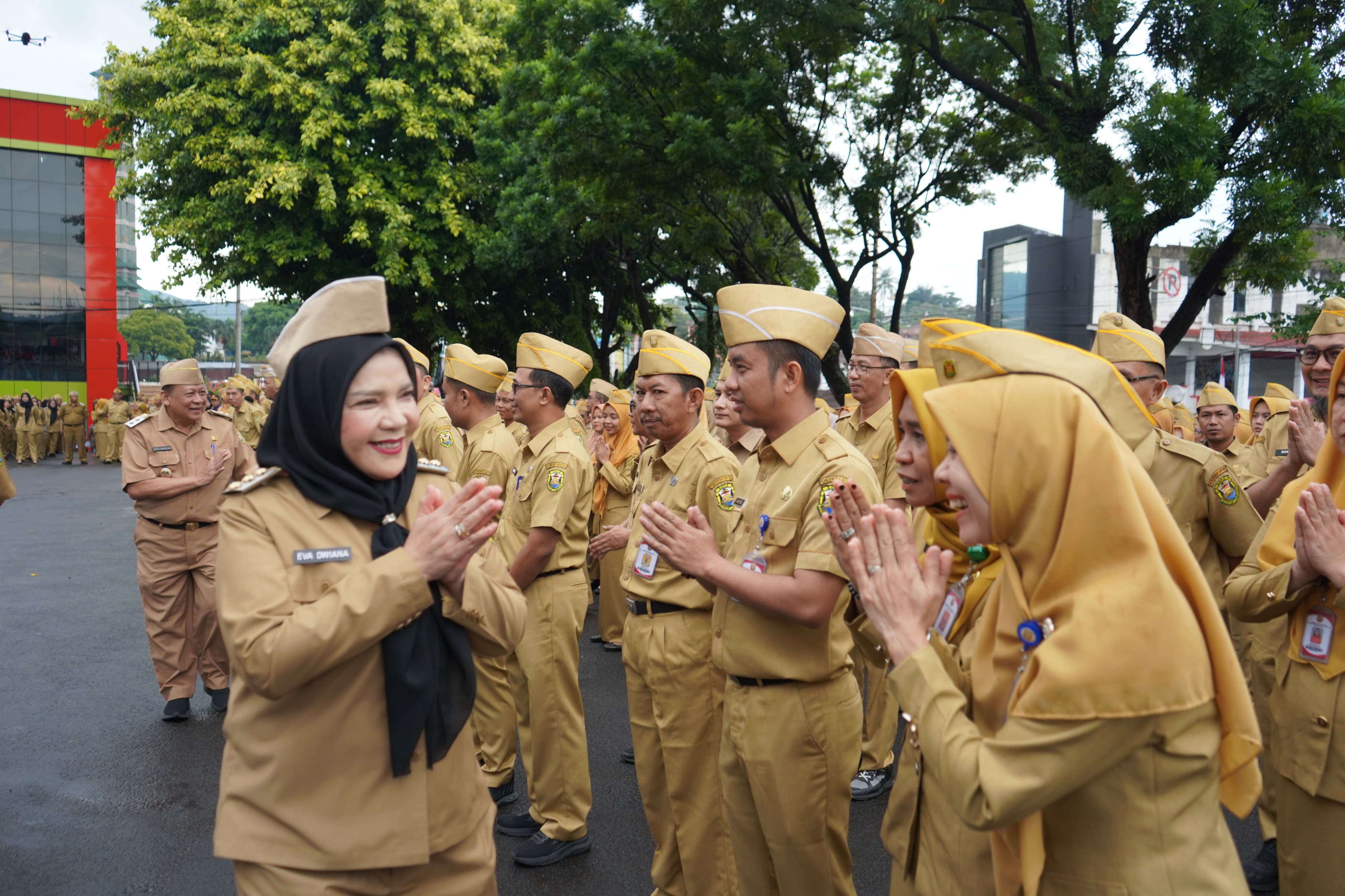 Walikota Eva Gelar Halal Bihalal Bersama ASN Pemkot Bandar Lampung