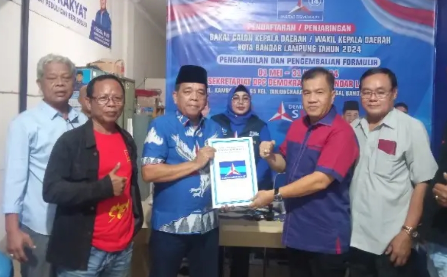 Yose Rizal Ambil Formulir di Demokrat dan PDIP  Sebagai Balon Walikota Bandar Lampung