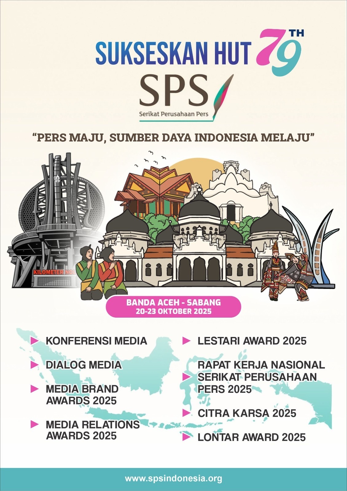 HUT ke 79 SPS Digelar di Banda Aceh dan Sabang, Bakal Lahirkan Piagam Sabang