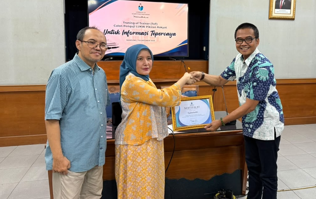 Lima Wartawan Utama Aceh Lulus ToT Calon Penguji UKW di Bandung