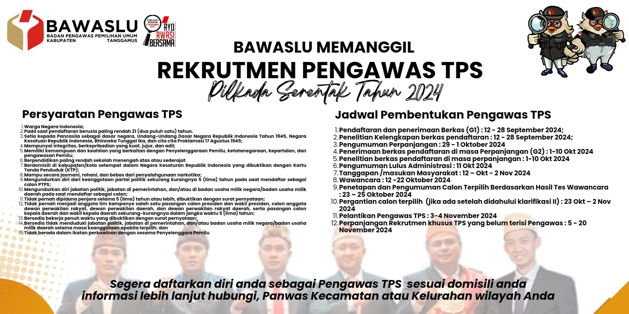 Bawaslu Tanggamus Buka Rekrutmen 981 Petugas TPS