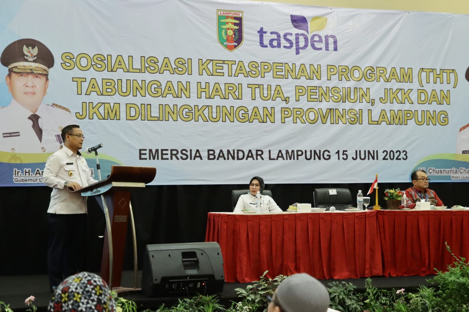 Pemprov Lampung Gelar Sosialisasi Ketaspenan Program Tabungan Hari Tua, Pensiunan, JKK dan JKM 