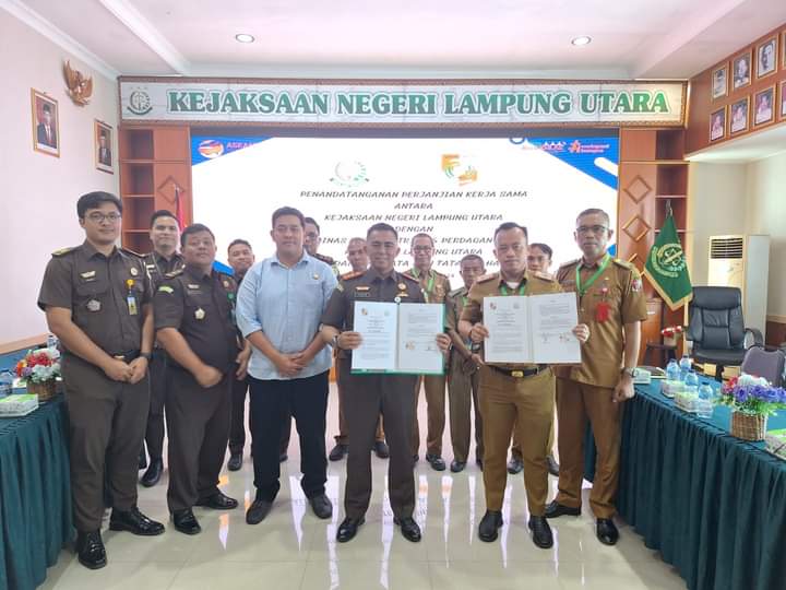 Kejaksaan Negeri  Lampung Utara  MoU dengan Dinas Perindustrian dan Perdagangan Kabupaten Lampung Utara   