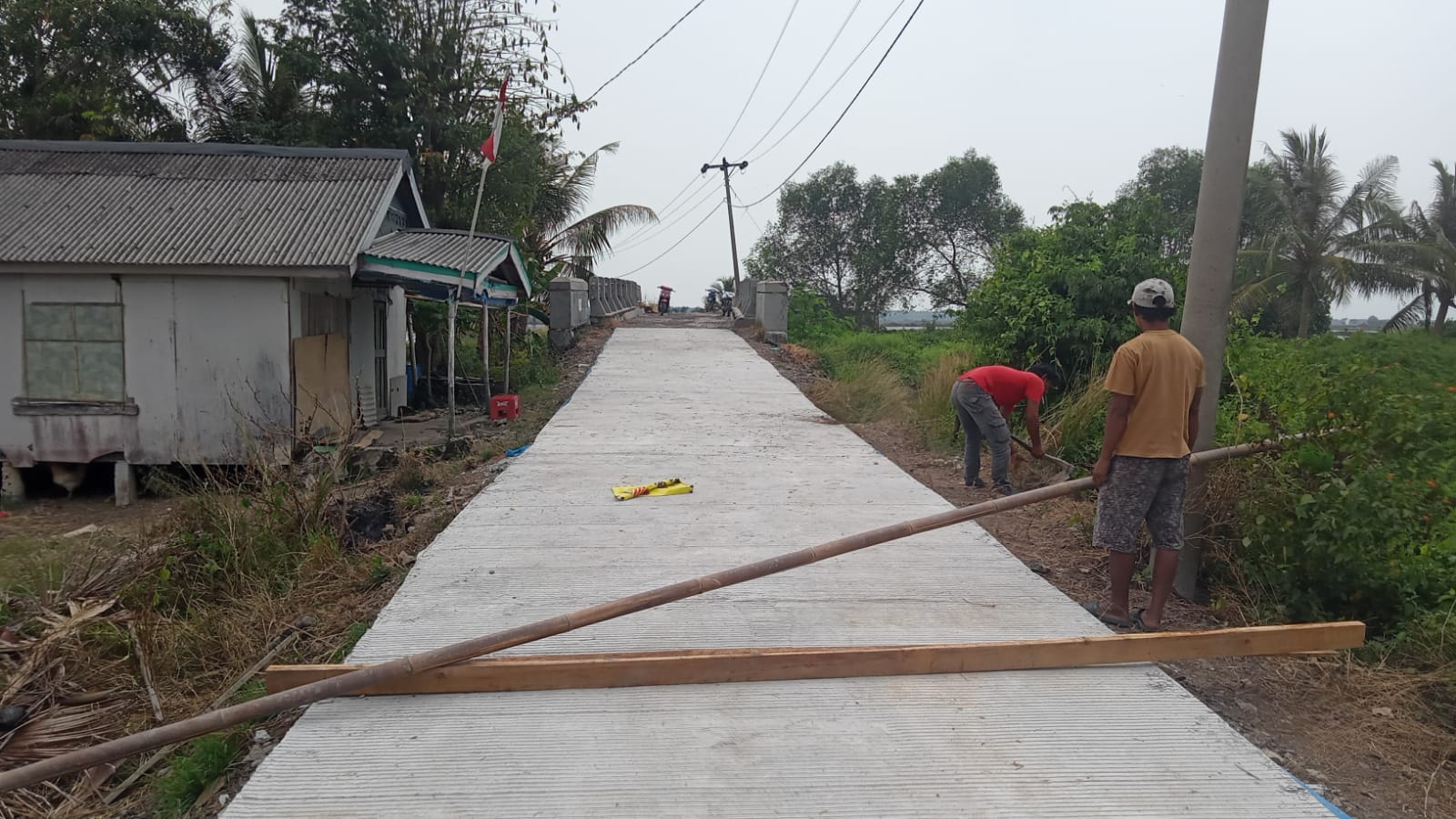   Jalan Utama Dusun Kualajaya dan Sumberjaya Sudah Dibangun 