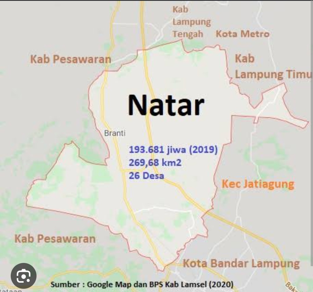 Lebih Luas dari Bandarlampung, Penduduk Lebih Banyak Dari Metro, Natar Sudah Pantas Dimekarkan