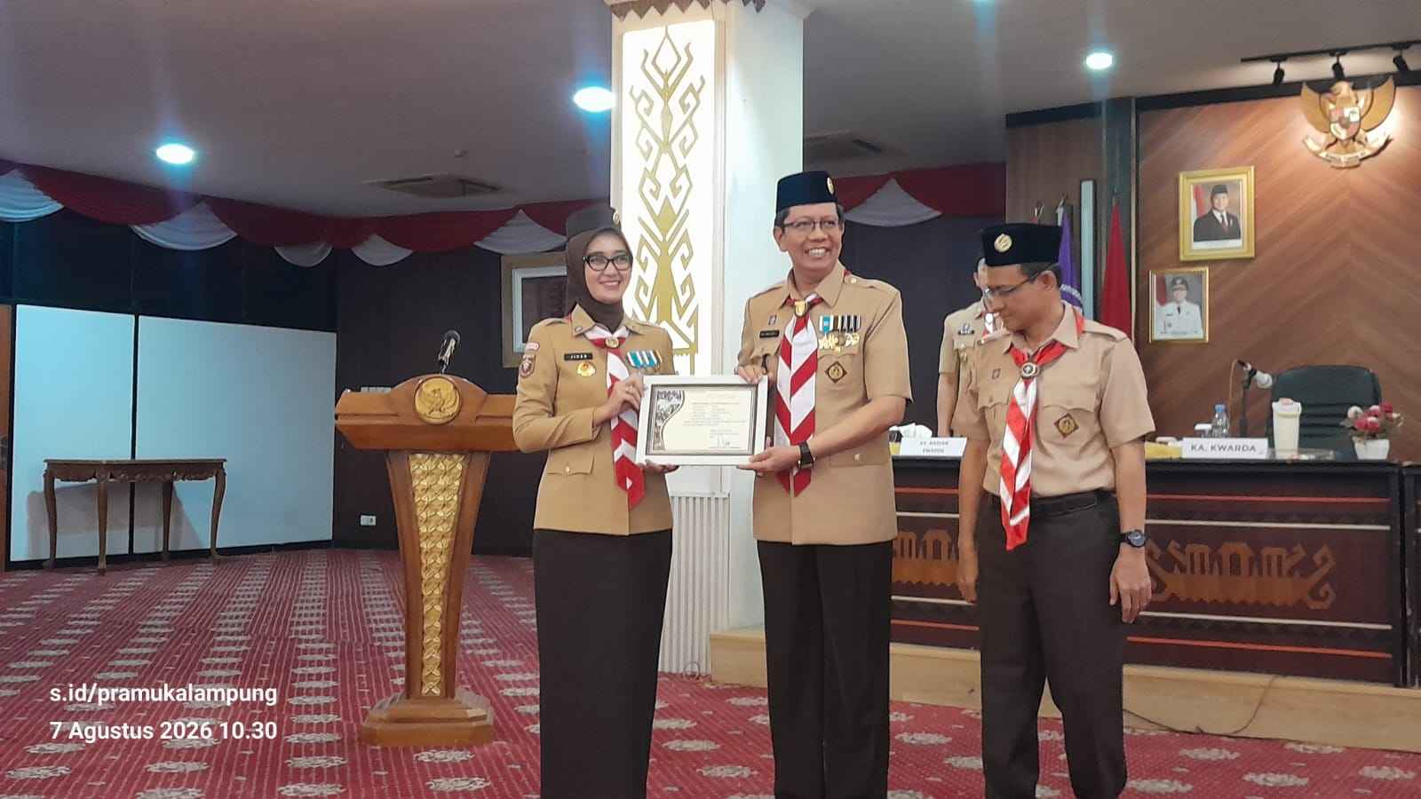 Ketua Kwarda Lampung Lantik Rektor UIN Raden Intan sebagai Kamabigus