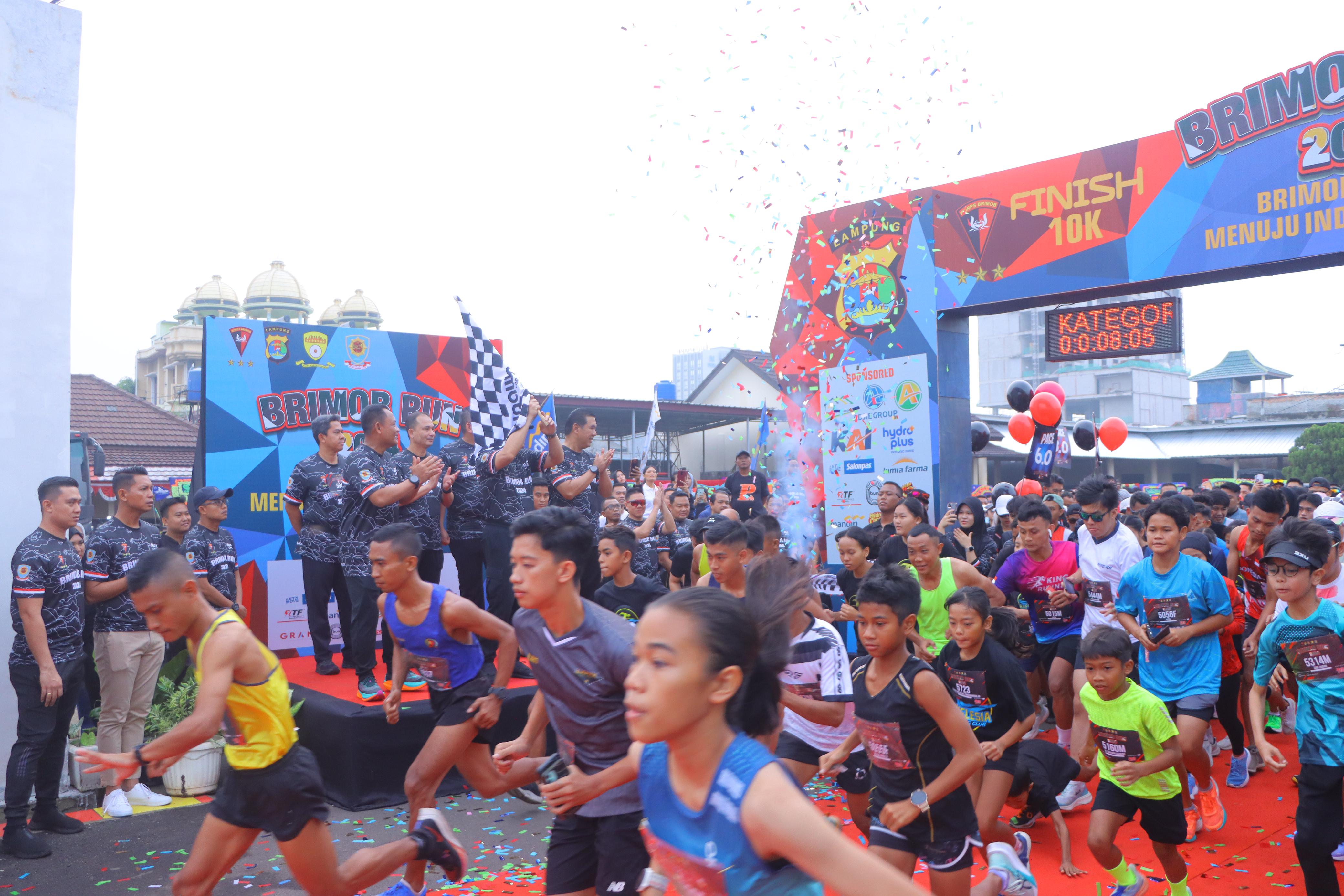 Semarak Brimob Run 2024: Ribuan Peserta Meriahkan HUT Brimob Ke-79 di Lamp