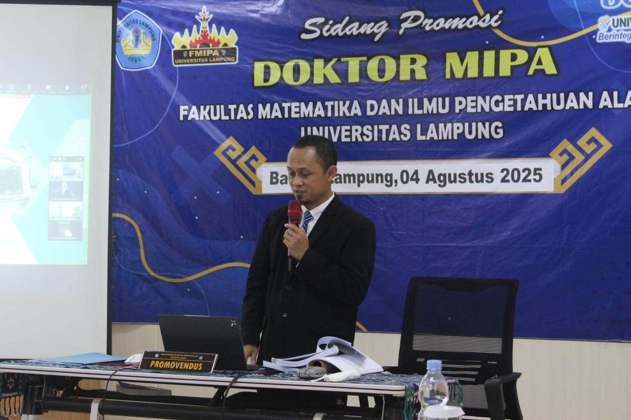 FMIPA Unila Lahirkan Doktor ke-27 Bimbingan Prof. Warsito Bertema Smart Farming