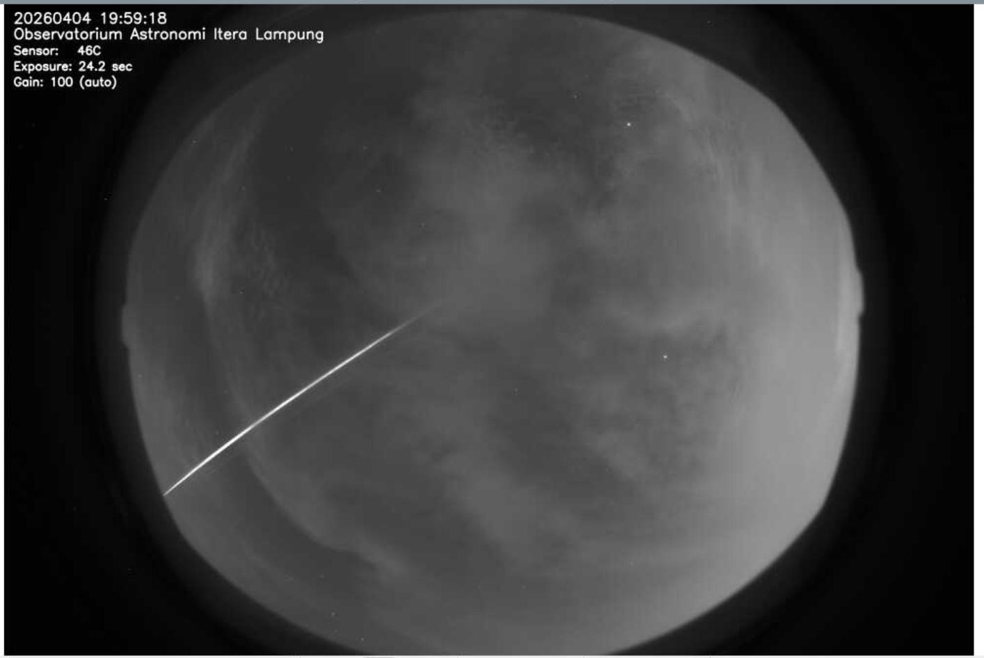 Observatorium Astronomi Itera Identifikasi Benda Jatuh Antariksa di Langit Lampung Badan Roket CZ-3B R/B