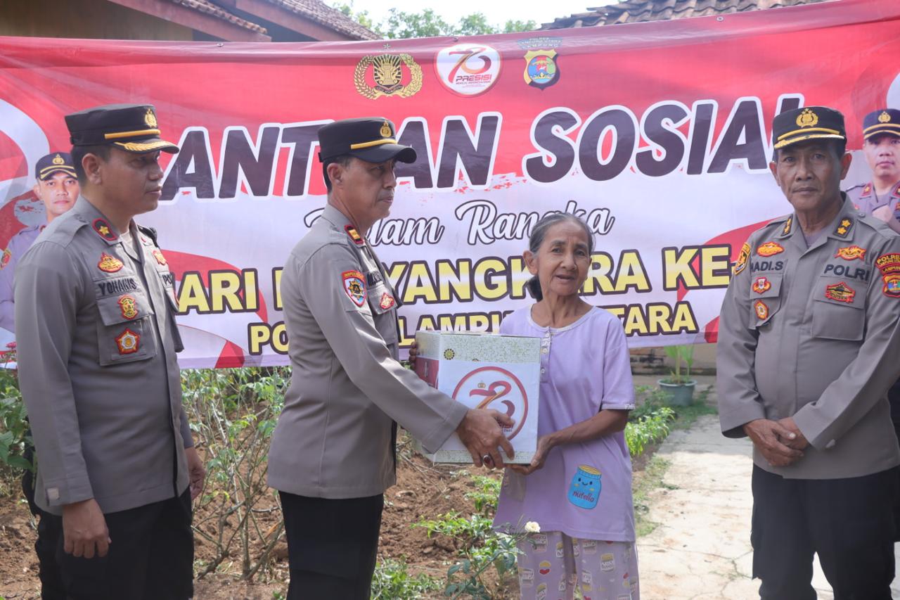 Hari Bhayangkara ke-78, Polres Lampung Utara Gelar Bantuan Sosial