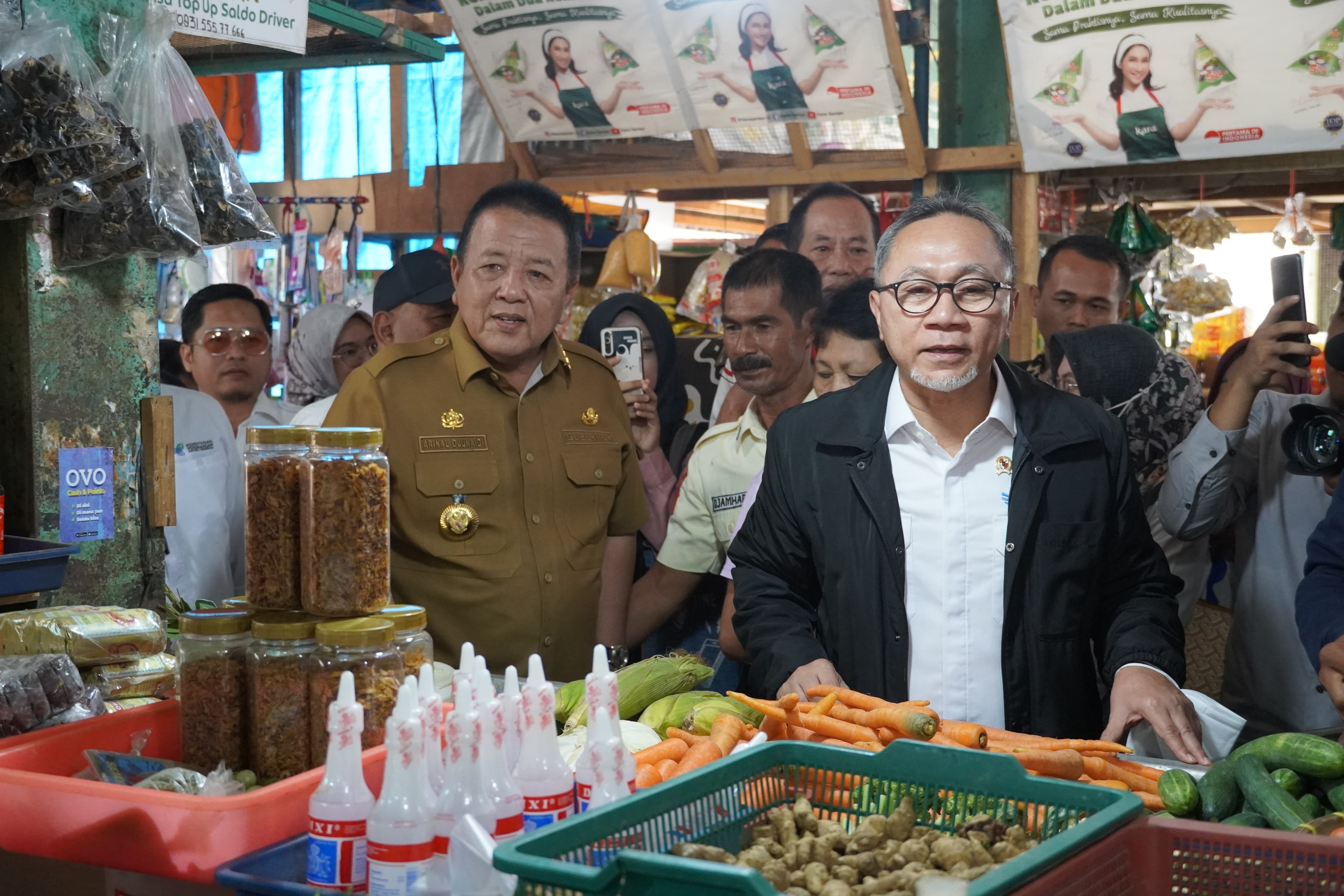 Menteri Perdagangan Republik Indonesia Beserta Gubernur Arinal Tinjau Pasar Kangkung Bandar Lampung