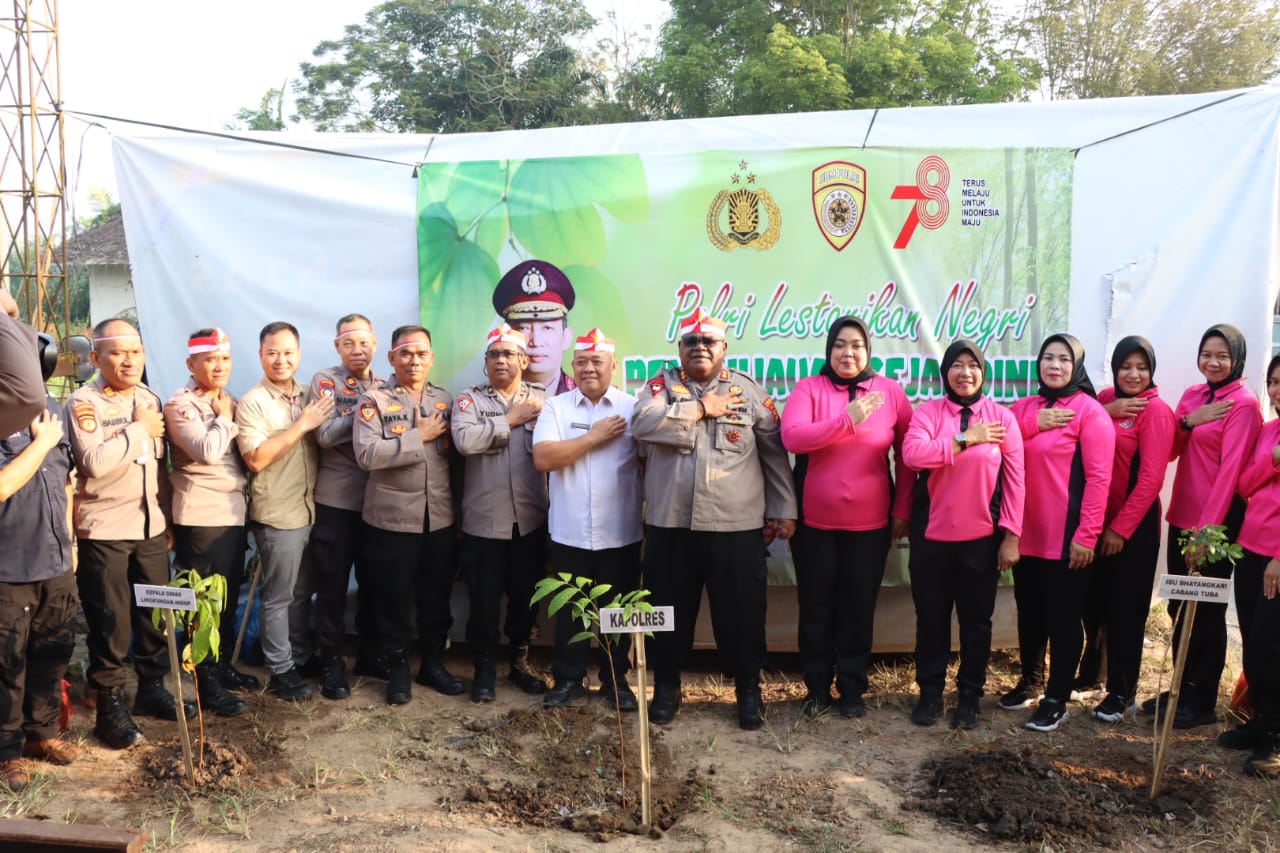 Polres Tuba Ikut Lestarikan Negeri Dengan Tanam Seribu Pohon