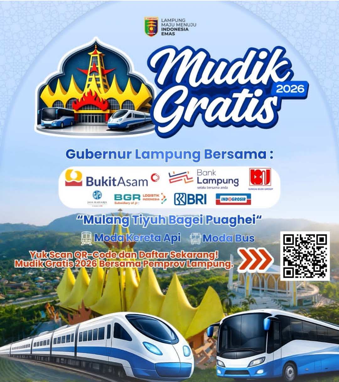 Asikk, Program Mudik Gratis Pemprov Lampung, Sediakan 1.800 Tiket