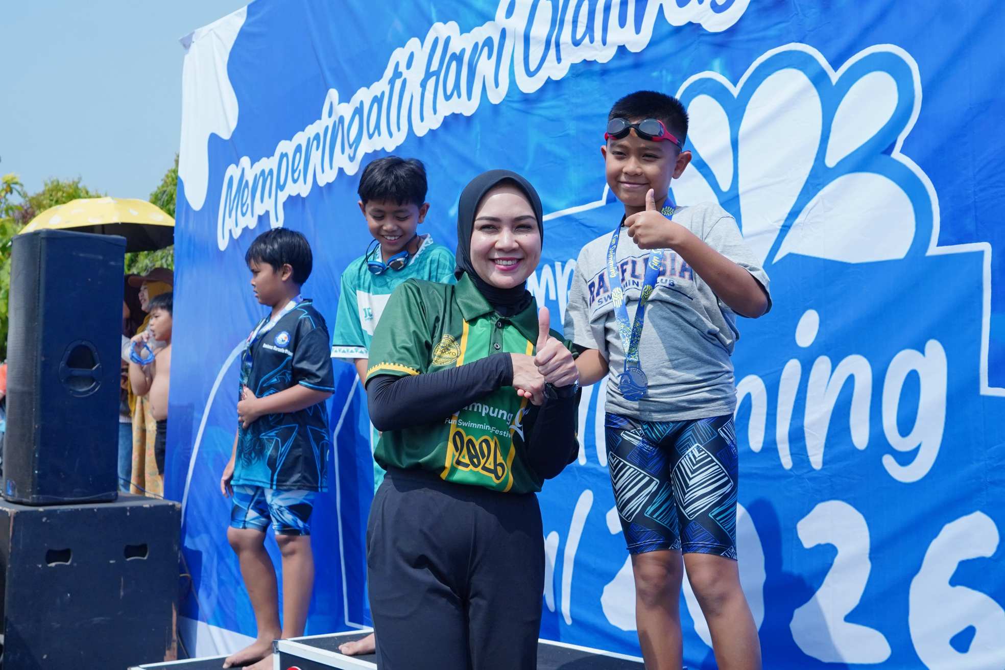 Wulan Mirza Buka Lampung Fun Swimming Festival 2026, Dorong Anak Lampung Tumbuh Sehat dan Percaya Diri