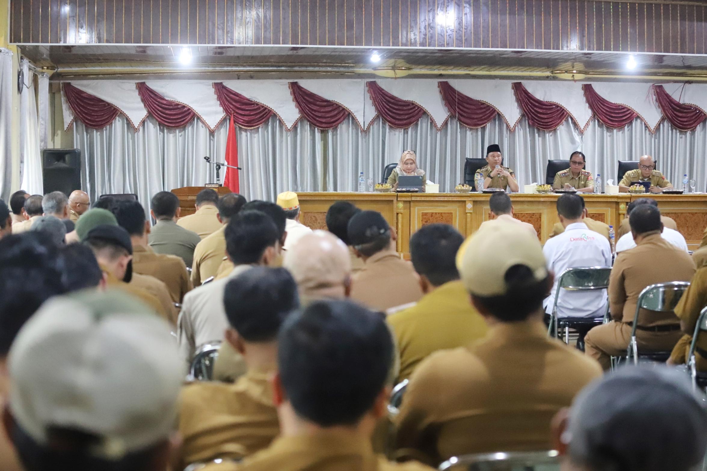 Transfer Pusat ke Lambar Berkurang Rp 162 Miliar, Parosil Kumpulkan Peratin dan Camat, Ini yang Dibahas
