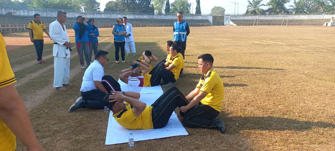 Jaga Stamina Personel, Polres Lampura Gelar Kesjas dan Beladiri Polri Periode II Tahun 2024