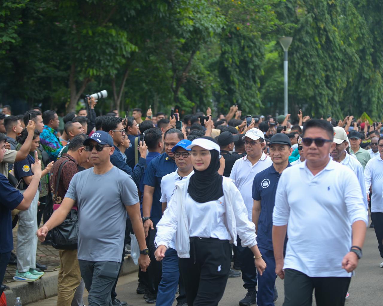 Mirza-Jihan Berada di Barisan Depan dalam Gladi Kotor Pelantikan Gubernur Wakil Gubernur di Monas